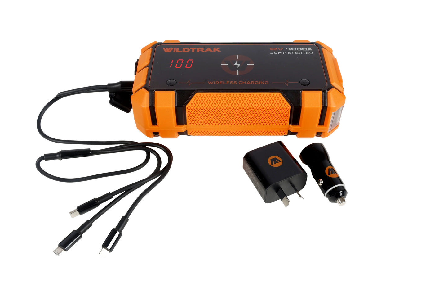 WildTrak Heavy-Duty 4000A 28KMAH HP Lithium Car & 4WD Jump Starter